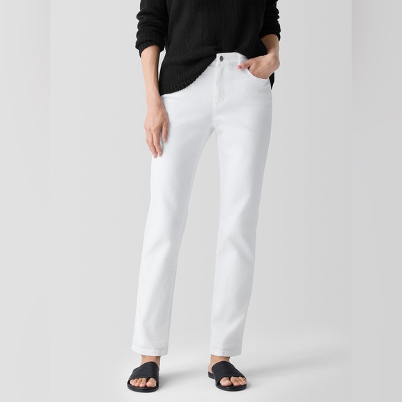 NWT Eileen Fisher Organic Cotton Denim Slim Jean - Picture 2 of 7